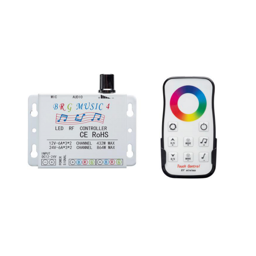 Controlador Musical para Fita RGB - Rf e Wireless
