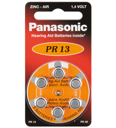 Panasonic Pr 13 Zinc Air 6 Pcs. Hearing Aid Cells
