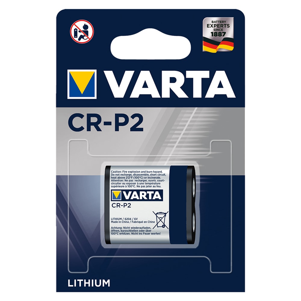 Pilha Varta Lithium Cr-P2 6v (Blíster 1 Unid.) 34,5x19,5x35mm