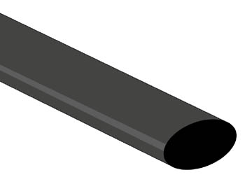 Tubo Termoencogible 12.7mm - Negro - 25 Piezas
