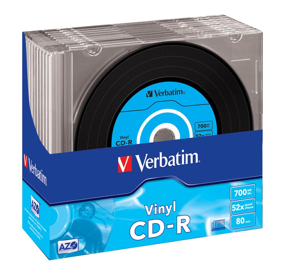 Verbatim Data Vinyl - Cd-R X 10 - 700 Mb - Storage Media