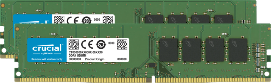 Crucial 16GB Kit DDR4 3200 MT / s 8GBx2 DIMM 288 p
