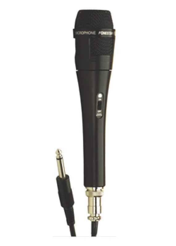 Microfone Dinâmico de Mão Unidirecional. 50-15.000 Hz. Sensibilidade -56db (V/Pa) a 1khz