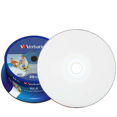 Verbatim Bd-R Blu-Ray 25gb 6x Speed Dl Wide Printa