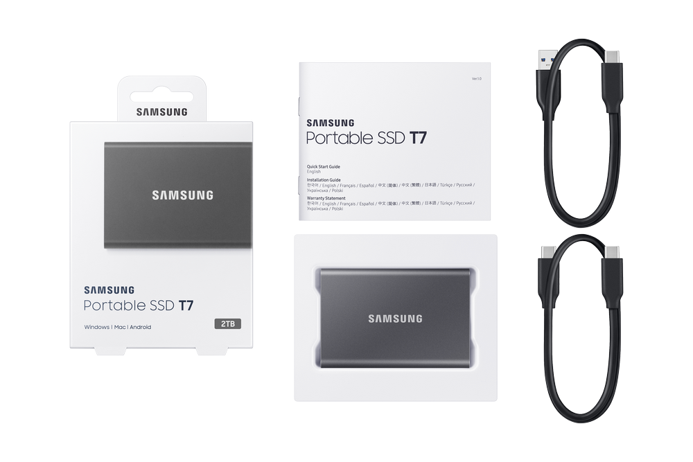 Samsung Portable SSD T7    2tb Usb 3.2 Gen 2 (Usb-C)