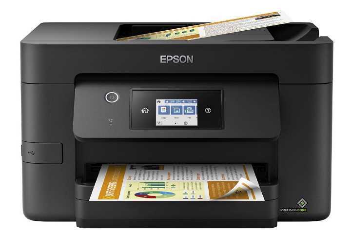 Impresora Epson Multifuncion Wf3820dwf Fax Negra