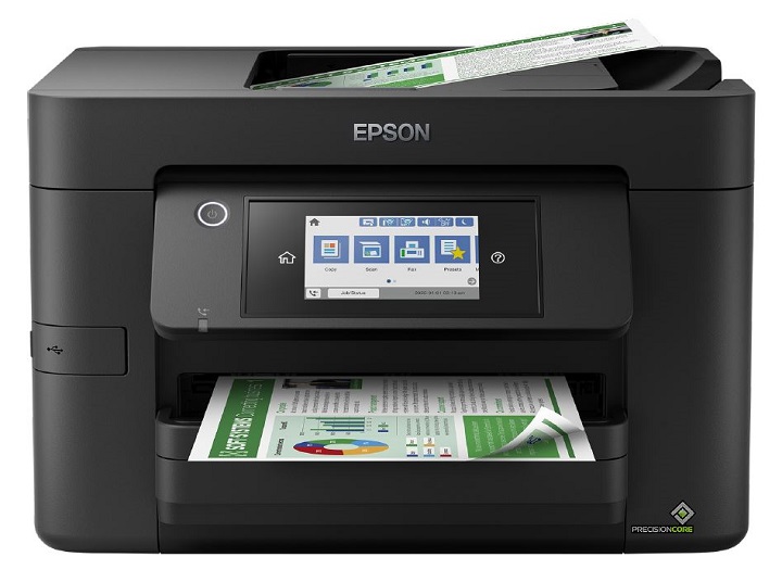 Impresora Epson Multifuncion Wf4820dwf Fax Negro