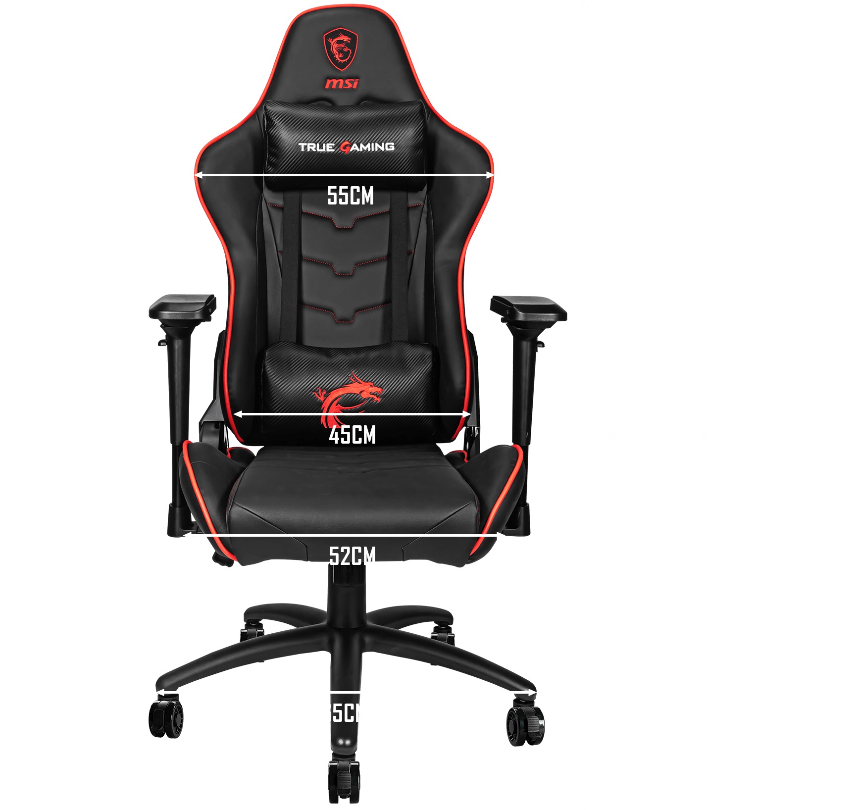 Cadeira de Gaming Msi Mag Ch120 X Vermelho Preto 