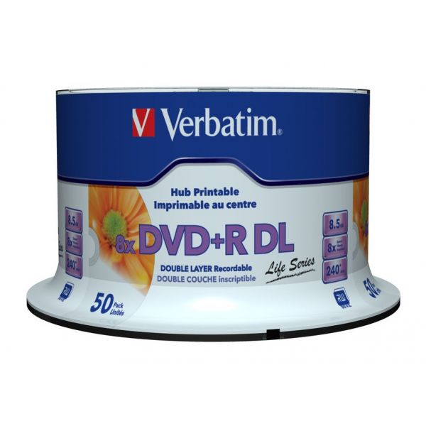 Verbatim Life Series - Dvd+R Dl X 50 - 8.5 Gb - Storage Media