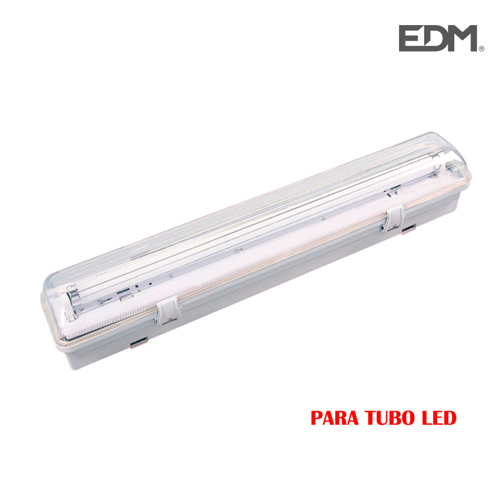 Armadura com Plastico para 1 Tubo LED de 18w  (Eq.