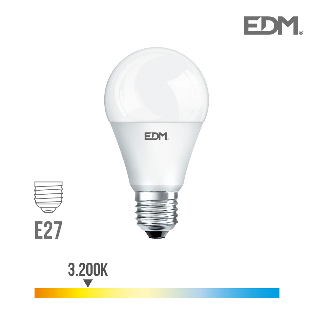 Lâmpada de LED Standard E27 10w 932lm 3200k Luz Quente Ø5,9x11cm Edm