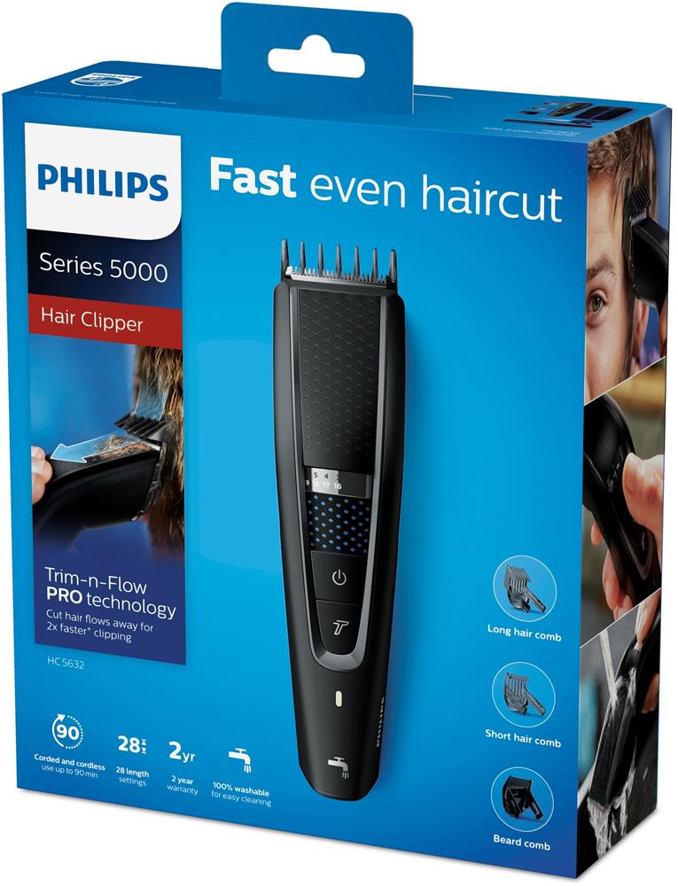 Philips 5000 Series Hc5632/15 Hair Trimmers/Clipper Black