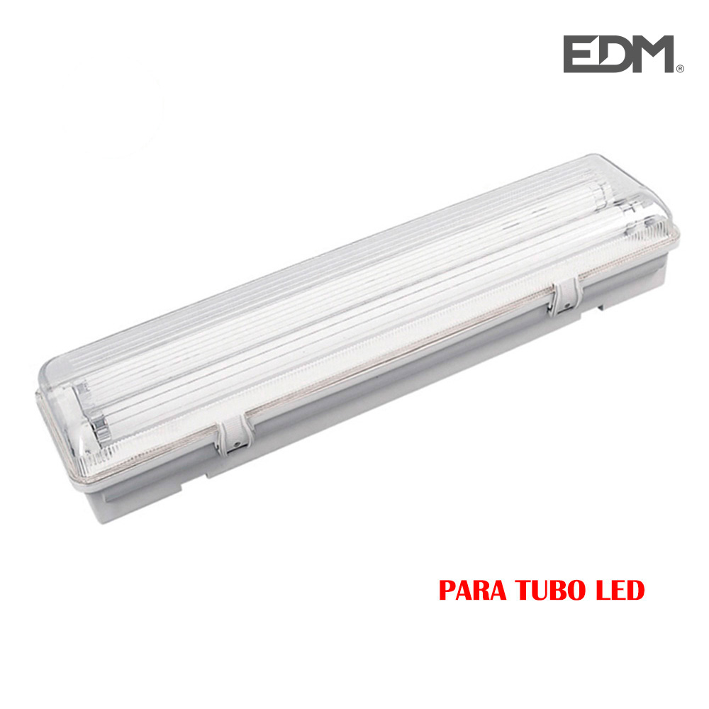 Armadura Fluorescente Estanca para Tubo LED 2x18w (Eq. 36w) 220v 126cm Ip65 Edm