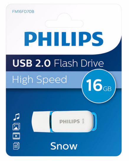 Philips USB 2.0 16GB Snow Edition azul