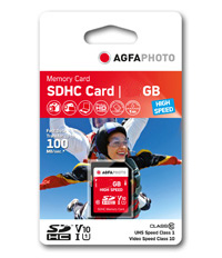 AgfaPhoto SDHC Cartão 16GB High Speed Class 10 UH.