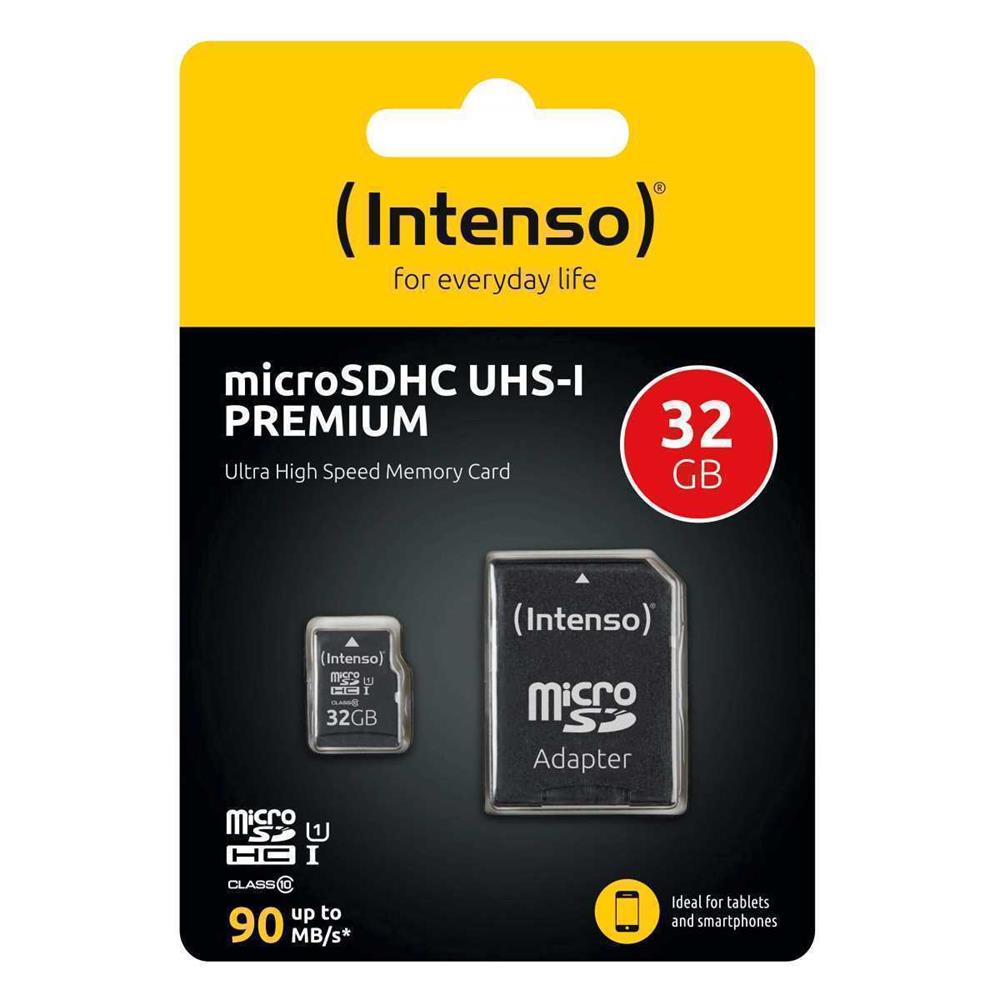 Cartão de Memória Micro Sd com Adaptador Intenso 34234 Uhs-I Premium Preto 32 Gb 