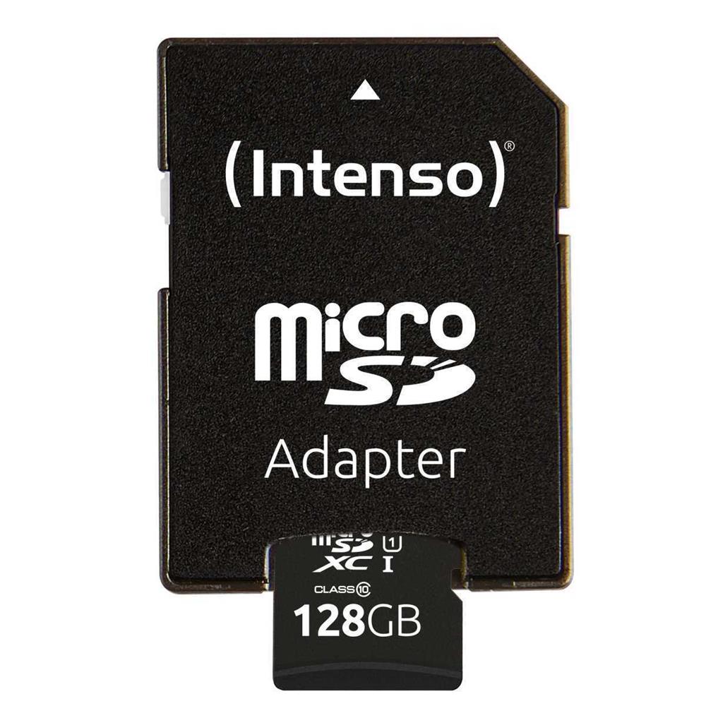 Cartão de Memória Micro Sd com Adaptador Intenso 34234 Uhs-I Xc Premium Preto 128 Gb 