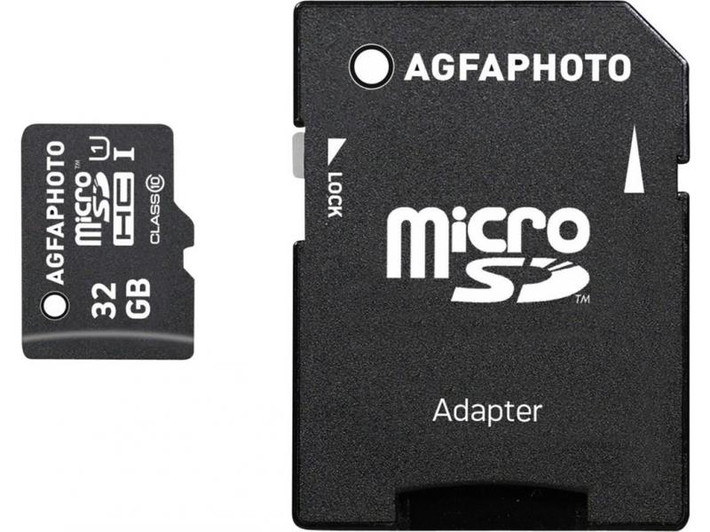 Agfaphoto Microsdhc Uhs-I   32gb High Speed Class 10 U1 + Adapter