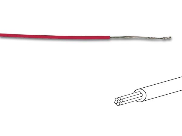 Cable de Conexión 1.4 Mm 0.2 Mm² Multifilato Rojo