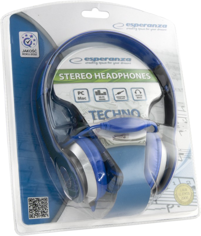 Esperanza Stereo Audio Headphones Techno Blue