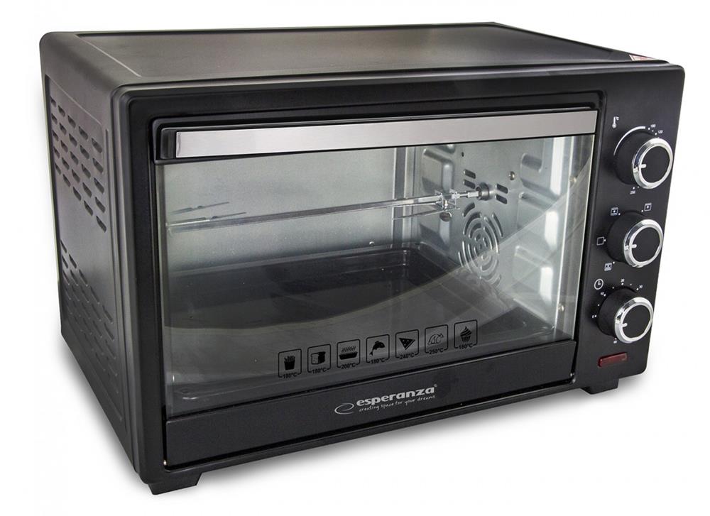 Esperanza Eko006 Mini Oven With Convection And Spit 25 L 1600w Black