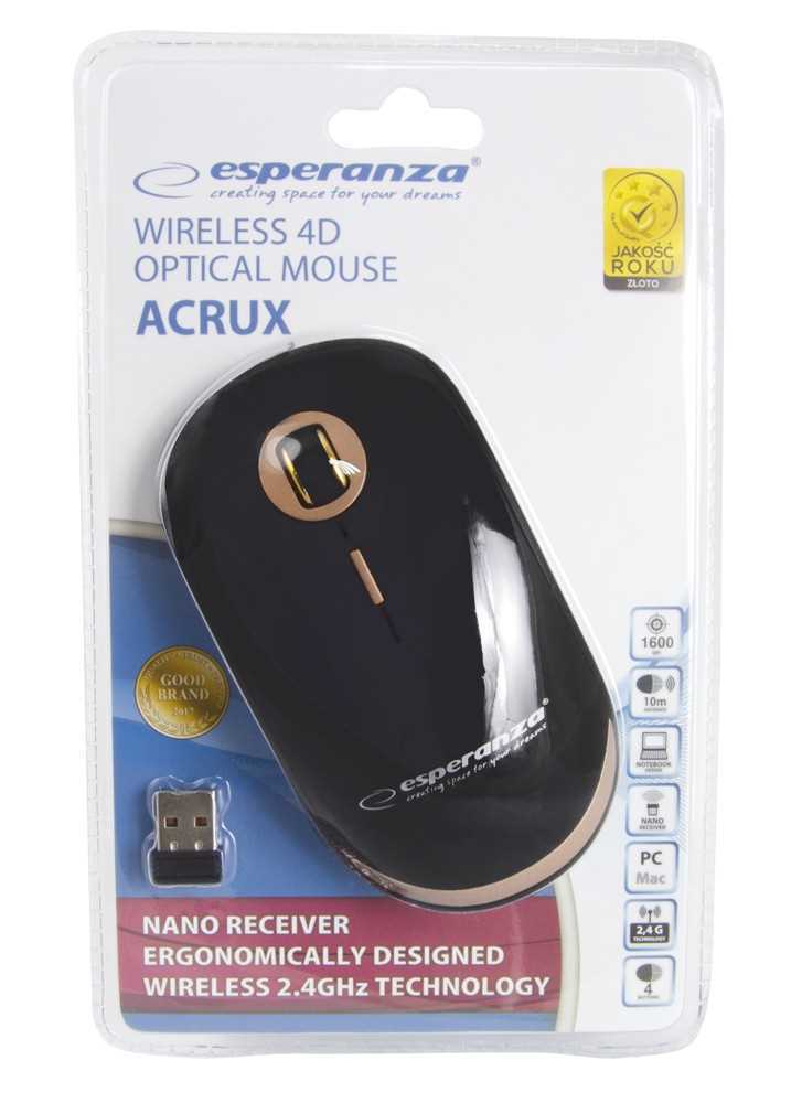 Esperanza Wireless 2.4ghz Optical Mouse 4d Usb Acrux