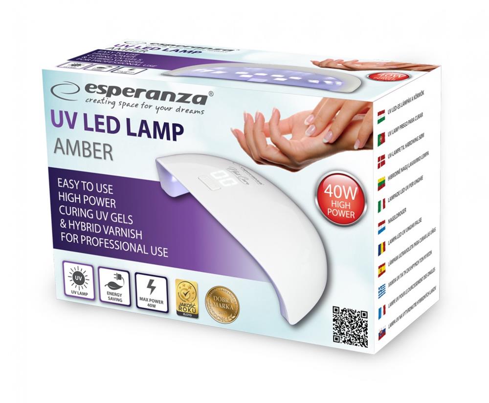 Esperanza Uv LED Lamp For Nails Amber 40w