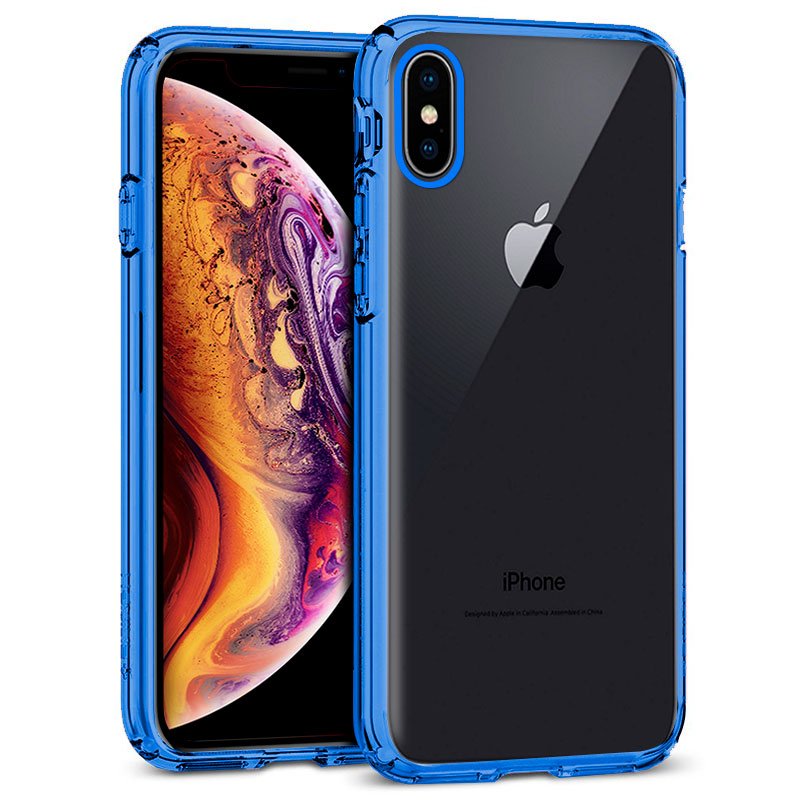 Capa iPhone XS Max Borde Metalizado (Azul)