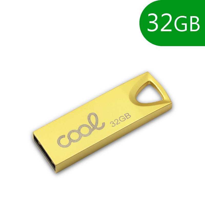 Pen Drive USB x32 GB 2.0 Metal KEY Dourado