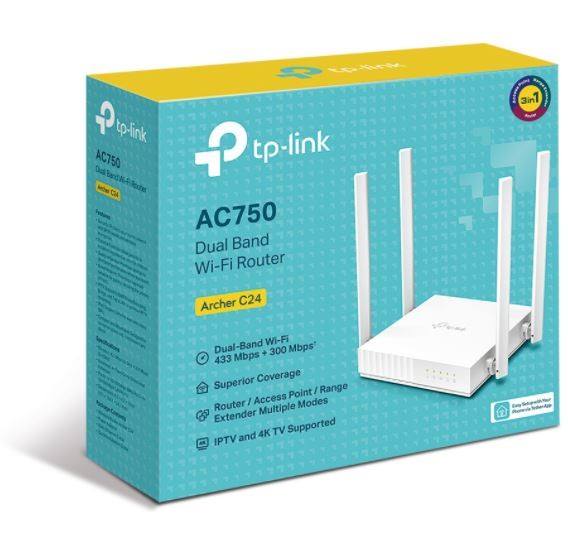 Tp-Link Archer C24, Wi-Fi 5 (802.11ac), Dual-Band.