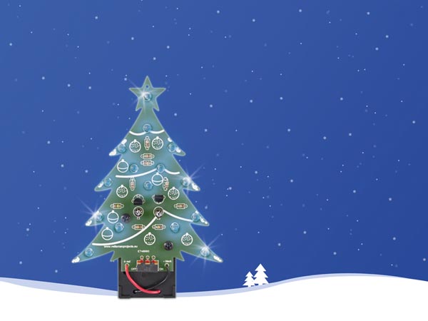 Árvore de Natal - Versão LED Azul com Interruptor On/Off