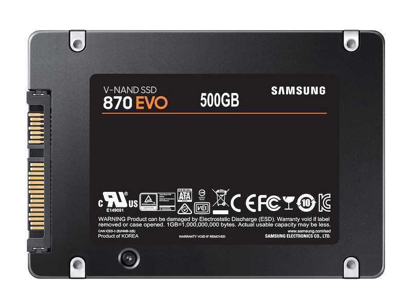 Ssd 2.5 Sata Samsung 500gb 870 Evo-560r/530w 98k/88k Iops