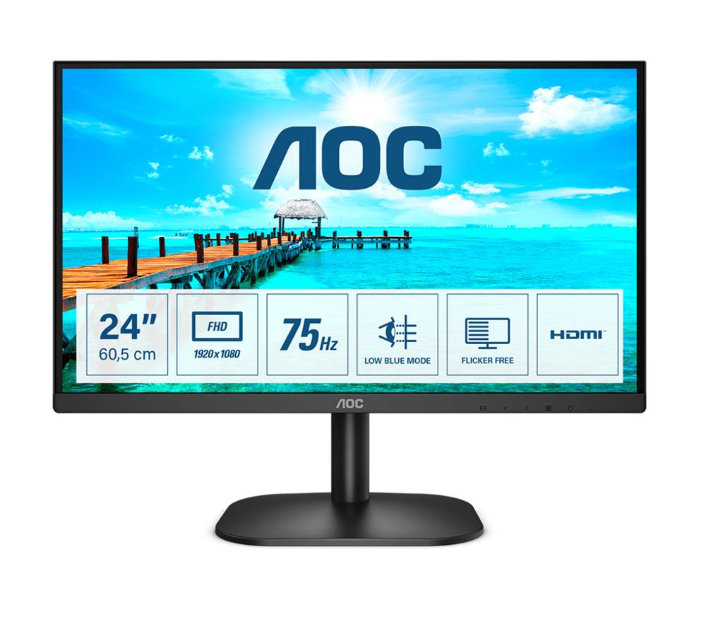Aoc B2 24b2xhm2 Computer Monitor 60.5 Cm (23.8 ) 1920 X 1080 Pixels Full Hd Lcd Black