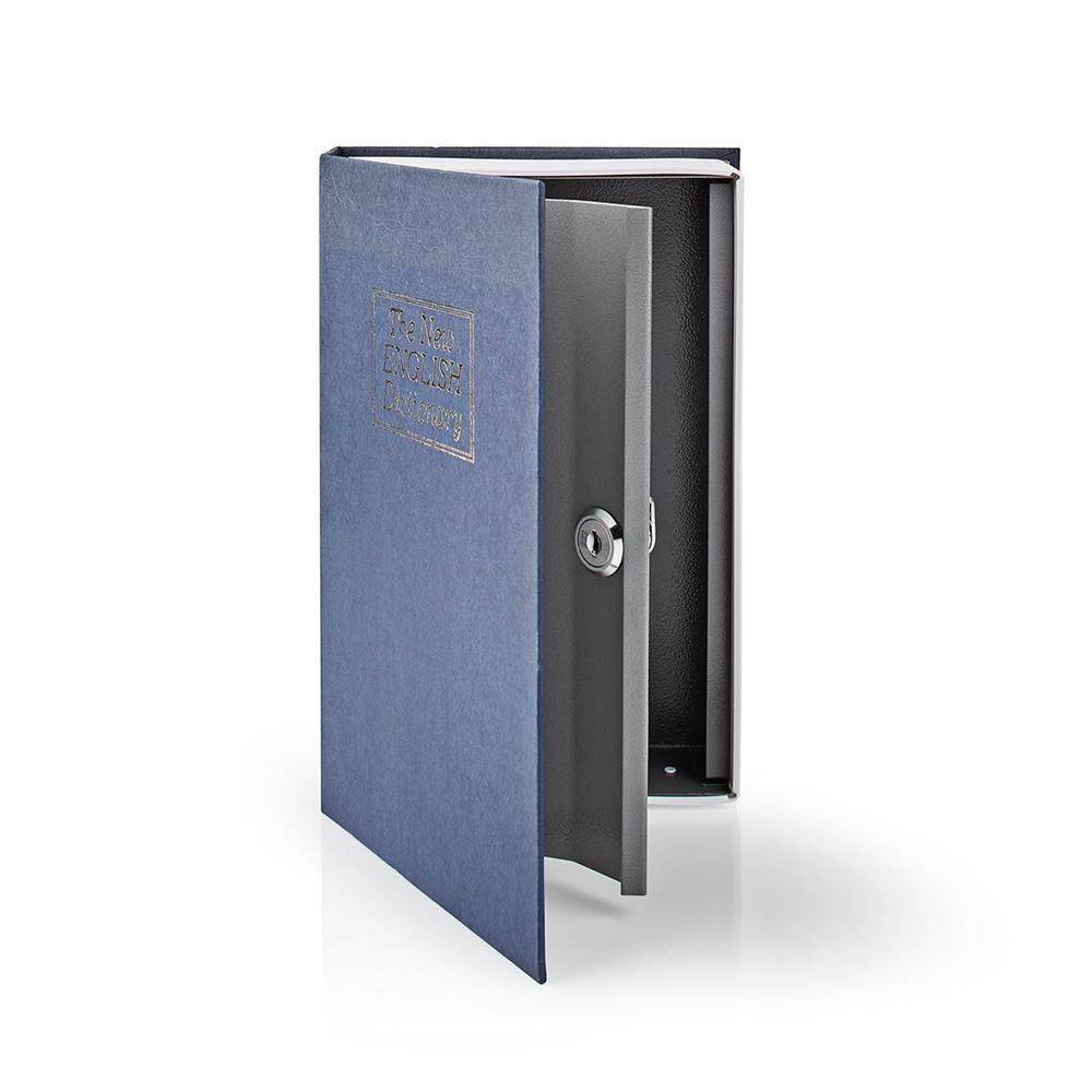 Bóveda | Libro Segura | Key Lock | para Interior | Medio | El Volumen Interno: 1.6 L | 2 Llaves | Az