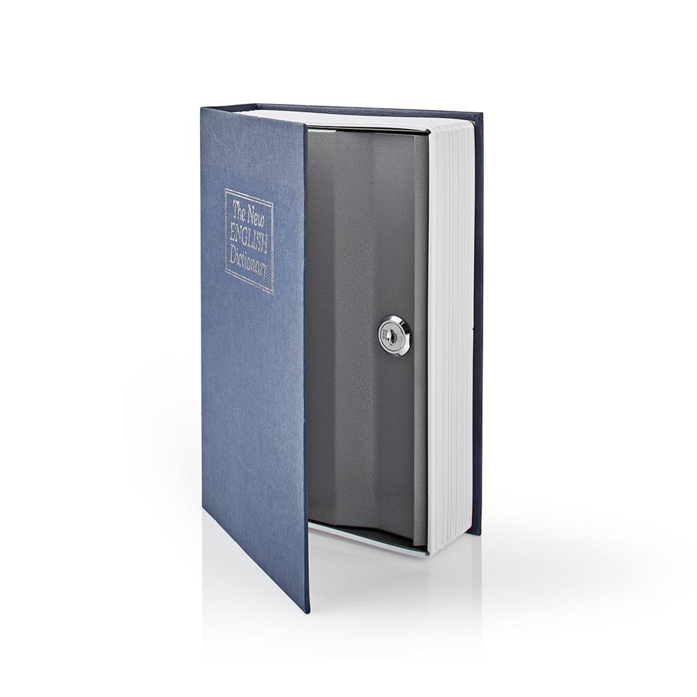 Bóveda | Libro Segura | Key Lock | para Interior | Medio | El Volumen Interno: 1.6 L | 2 Llaves | Az