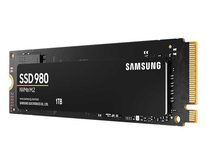 Disco SSD M.2 Pcie X4 Samsung 980 - Mz-V8v1t0. Capacidade de 1tb, Velocidades Até 3500/3000mbps.