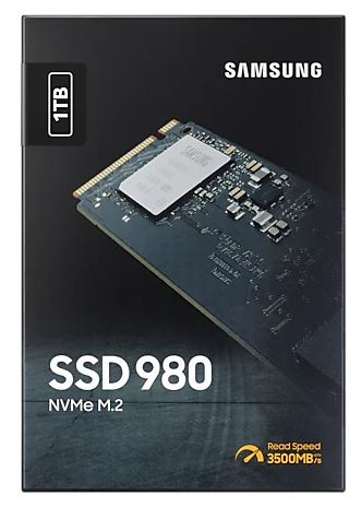 Disco SSD M.2 Pcie X4 Samsung 980 - Mz-V8v1t0. Capacidade de 1tb, Velocidades Até 3500/3000mbps.