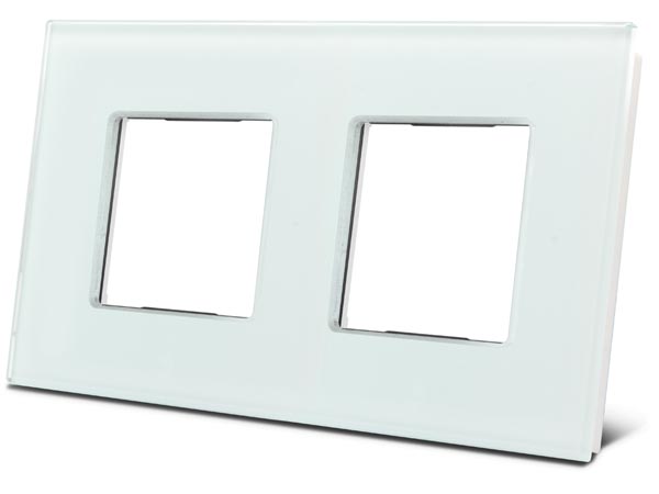Double Glass Cover Plate For Bticino® Livinglight, White