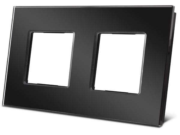 Double Glass Cover Plate For Bticino® Livinglight, Black