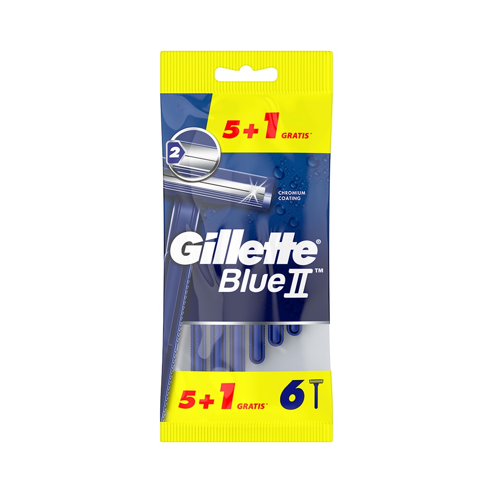 Máquina de Barbear Manual Gillette Blue II (6 uds)