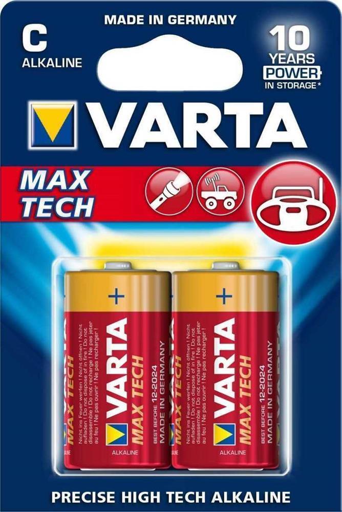 Pilha Varta Long Life Max Power C - Lr14 (Blíster 2 Unid.) Ø26,2x50mm