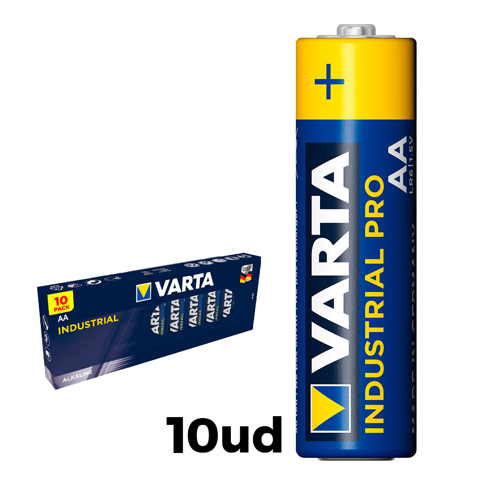 Pack 10 Pilhs AA Lr6 Varta Industrial Pro