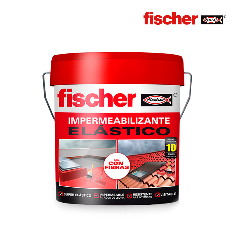 Impermeabilizante 4l Vermelho com Fibras 547156 Fischer