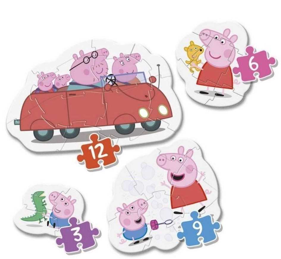 Peppa Pig - o Meu Primeiro Puzzle, 3-6-9-12 Pecas