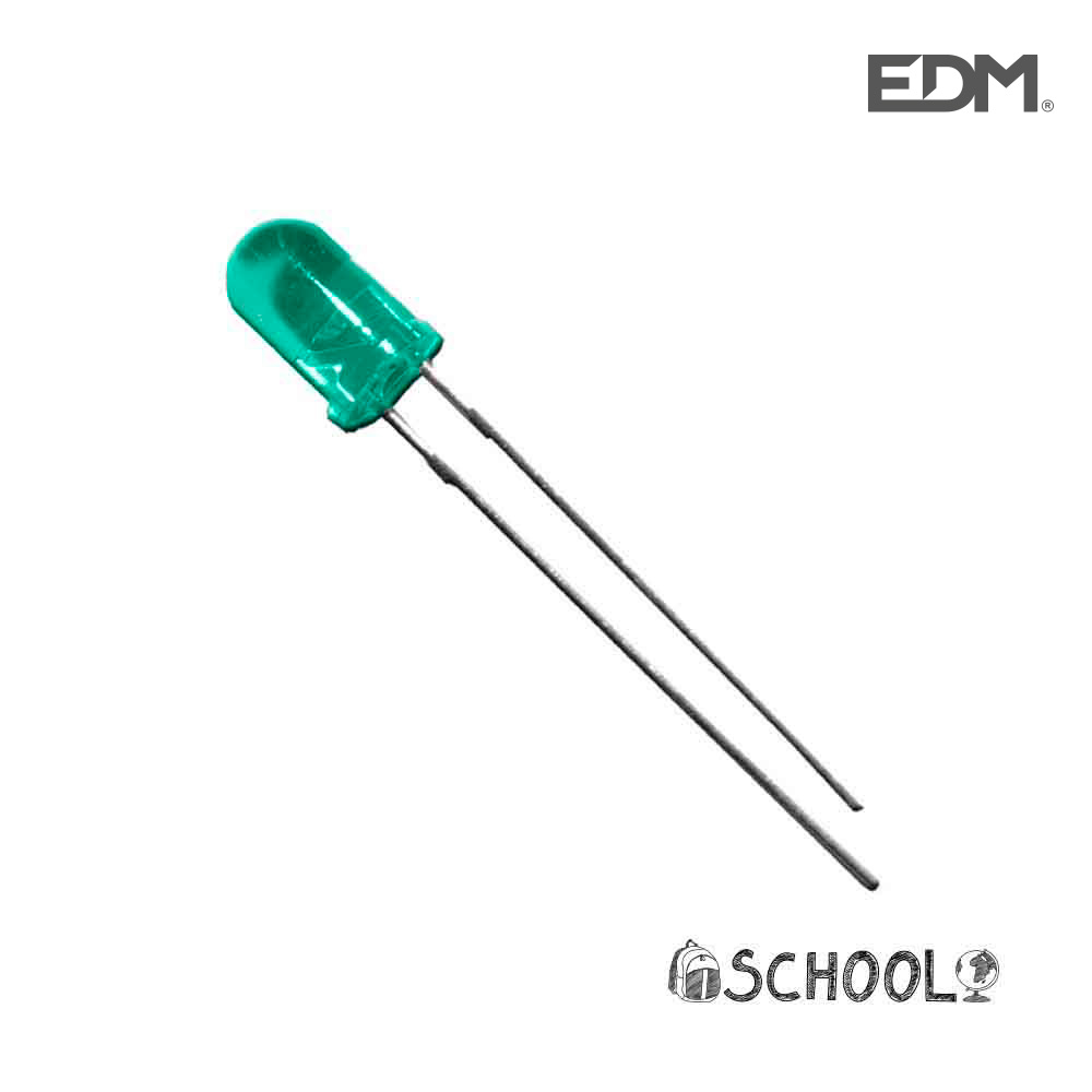 Diodo LED Cor Azul 5mm (Trabalhos Manuais) 1,9v Edm