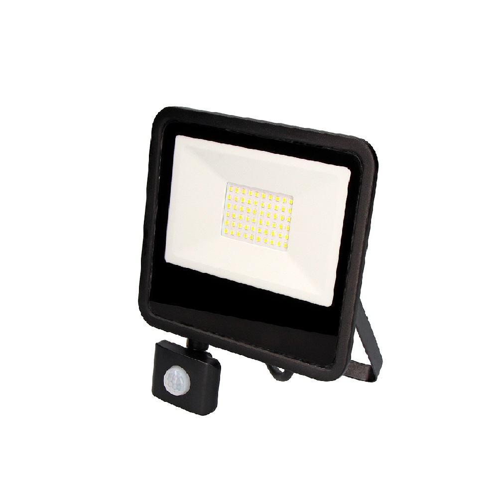 Projetor LED 50w 4000lm 6400k Luz Fria com Sensor de Presença 23,8x4,5x19,2cm Edm