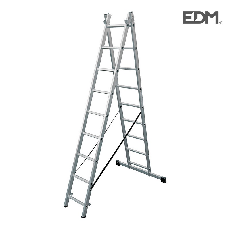 Escada Transformável De Alumínio 2X9 Etapas Edm
