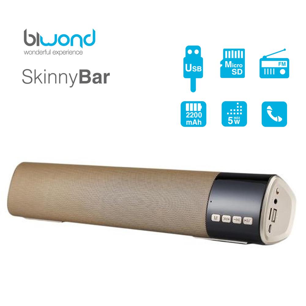 SkinnyBar Bluetooth 10W 1800mAh (Gold) - BIWOND