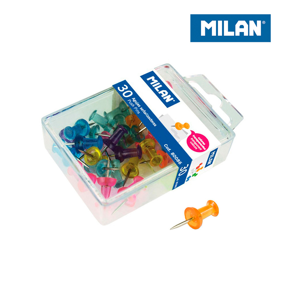 Caixa 30 Agulhas para Sinalizar Coloridas Milan