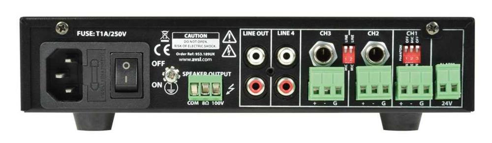 Amplificador Misturador 100v 60w 5 Canais